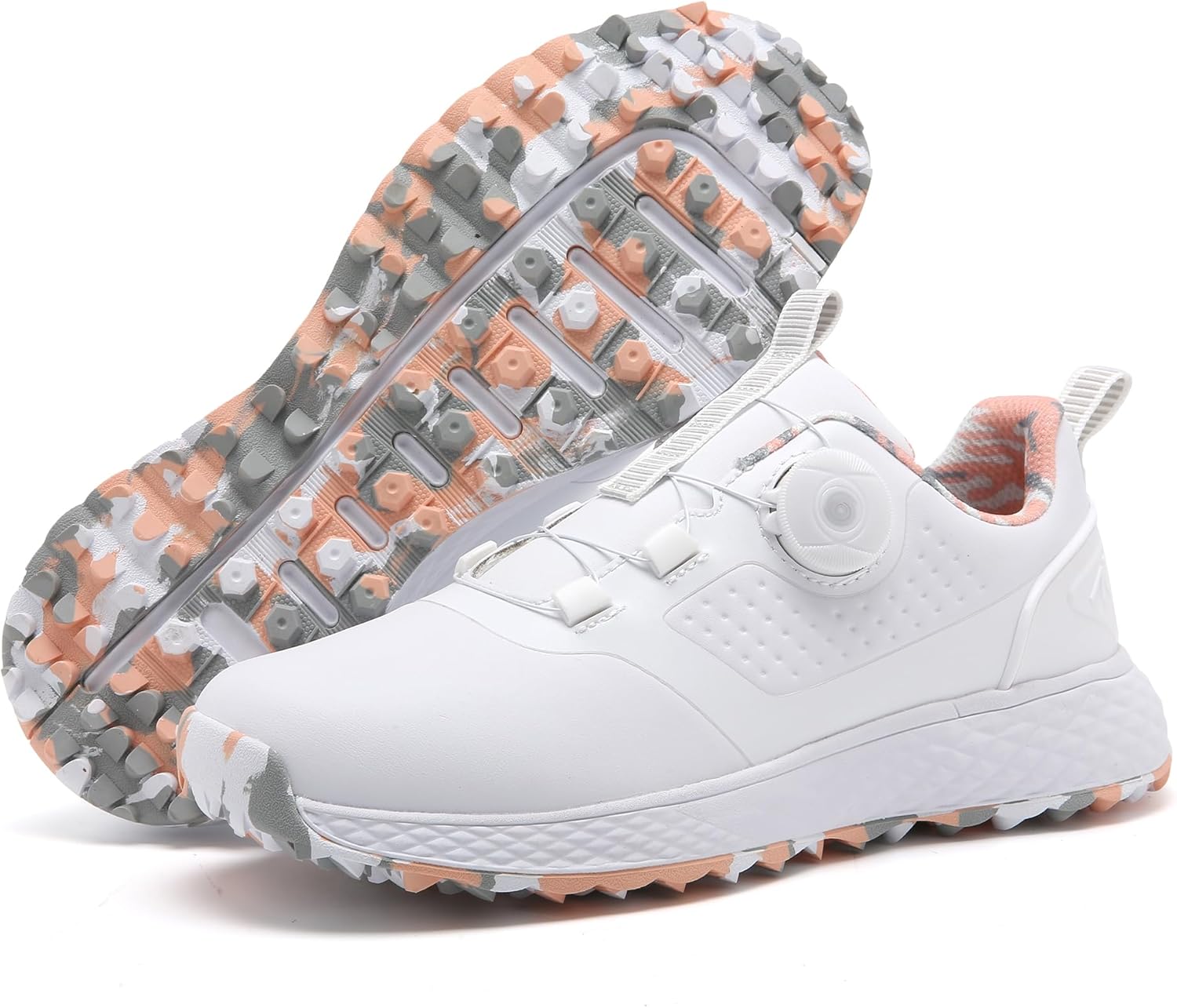 メンズ ゴルフシューズ スタッドレス スニーカー 滑り止め 26.5cm 黒